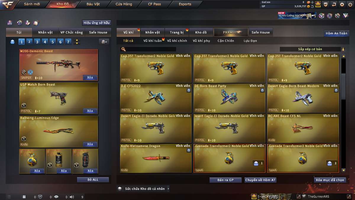 shop acc cf uy tin gia re